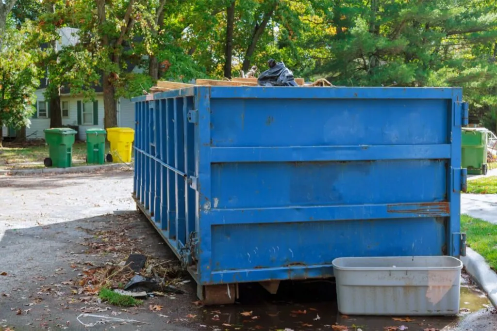 loaded 10 yard size dumpster in Frisco TX